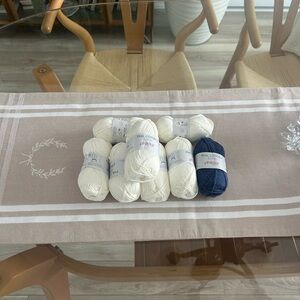 Phildar Cotton Yarn Set - Cream and Blue